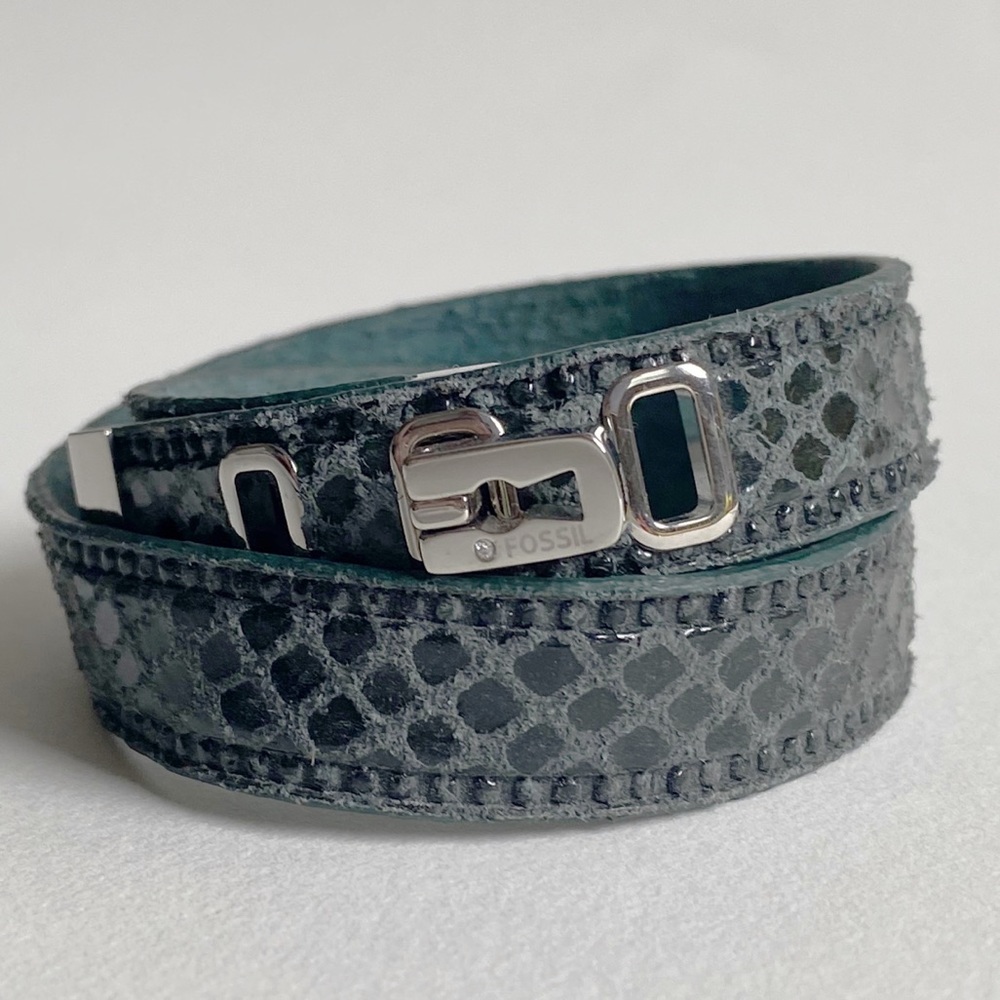 Fossil Emerald Double Wrap Bracelet